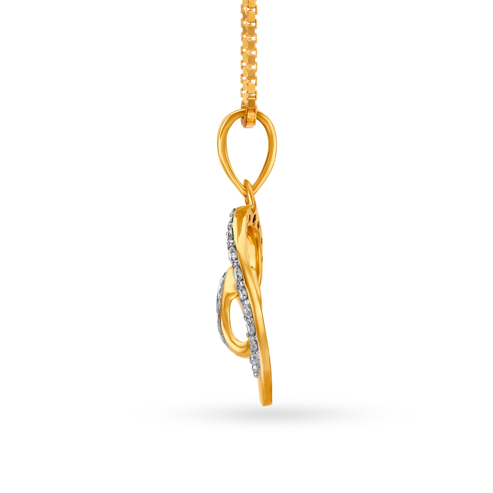 14kt Yellow Gold Diamond Pendant,,hi-res image number null