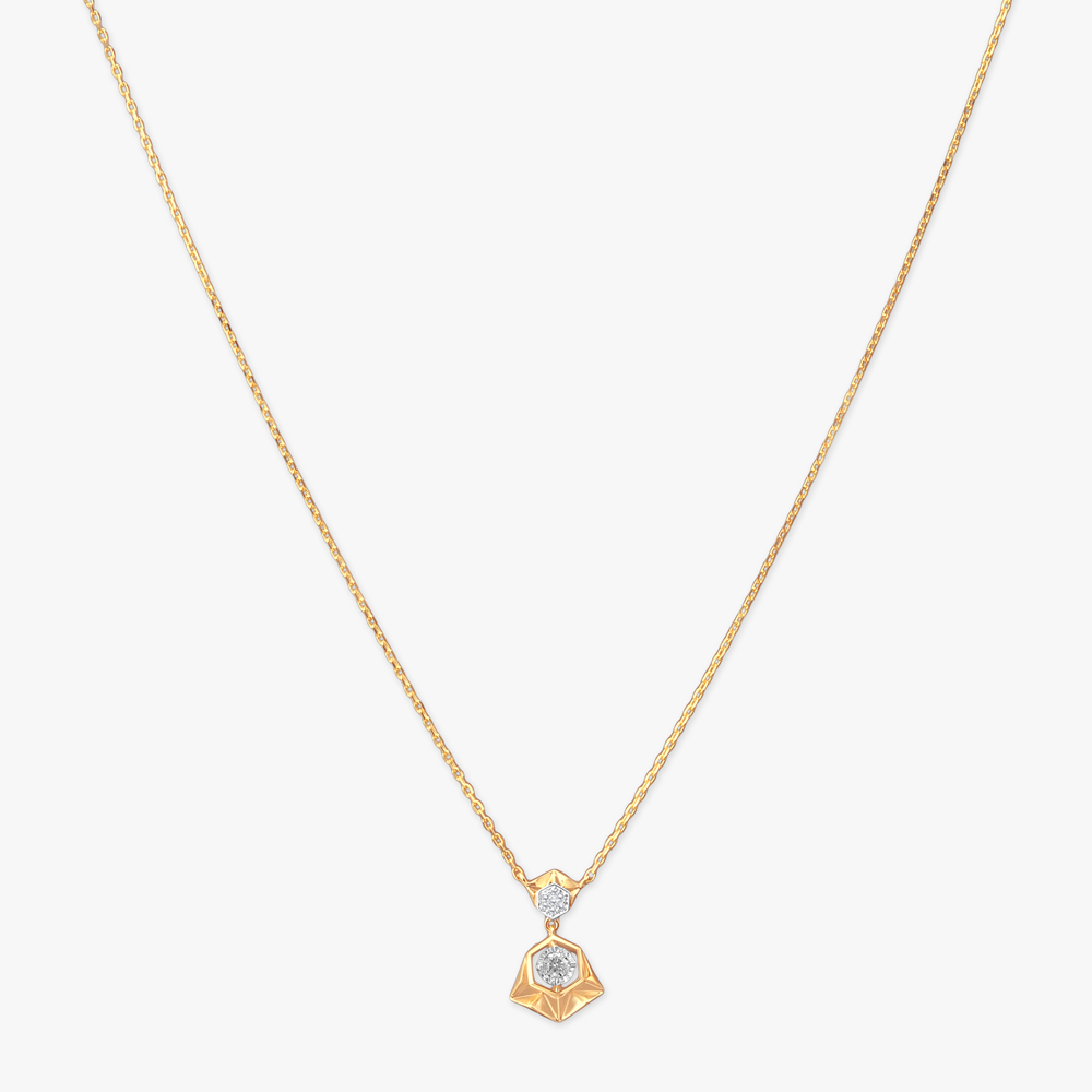 Prism Link Diamond Pendant with Chain,,hi-res image number null