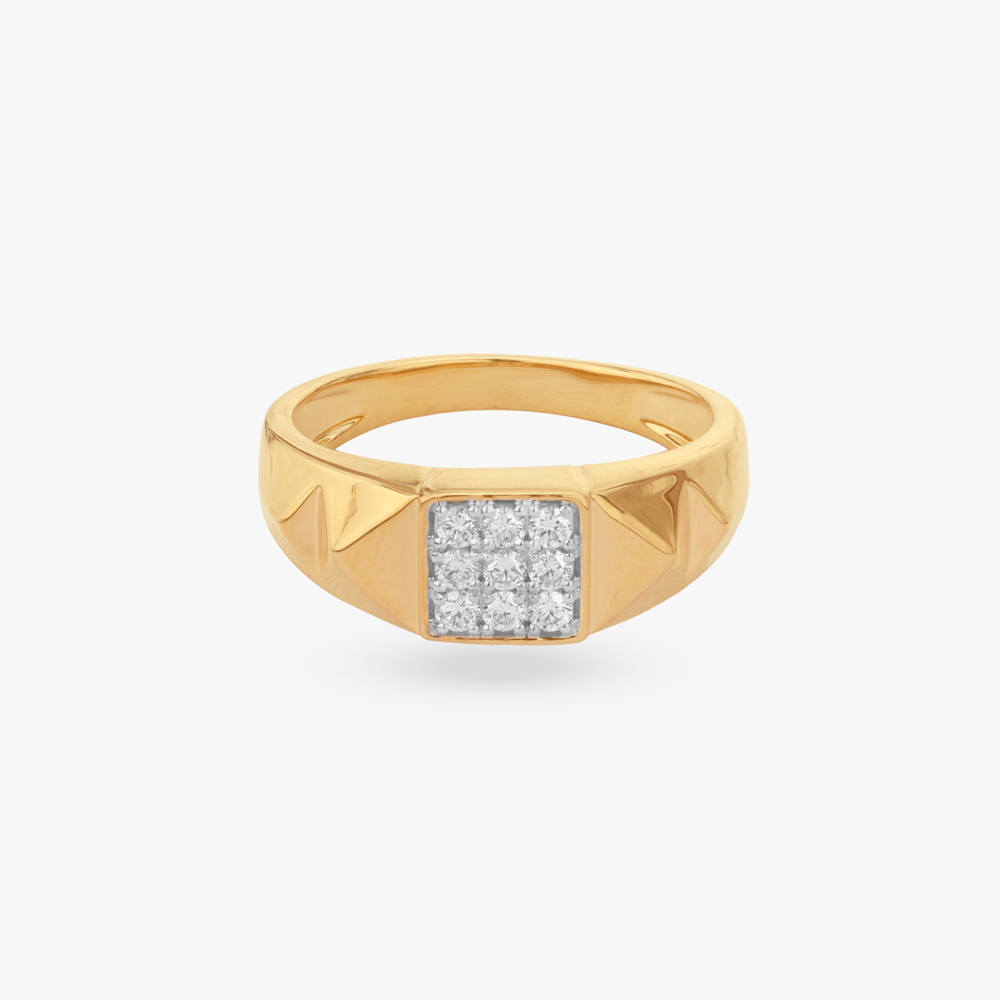 Geometric Cluster Diamond Ring For Men,,hi-res image number null