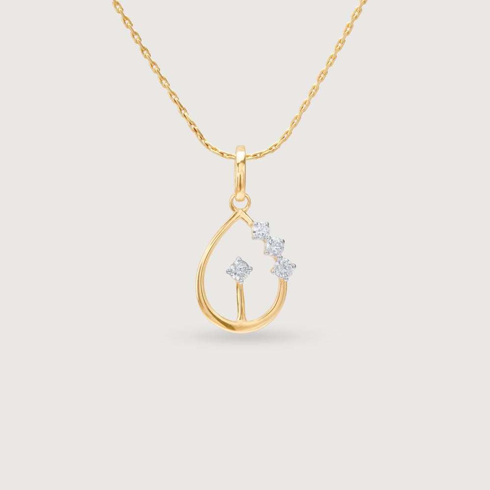Gleaming Teardrop Diamond Pendant,,hi-res image number null