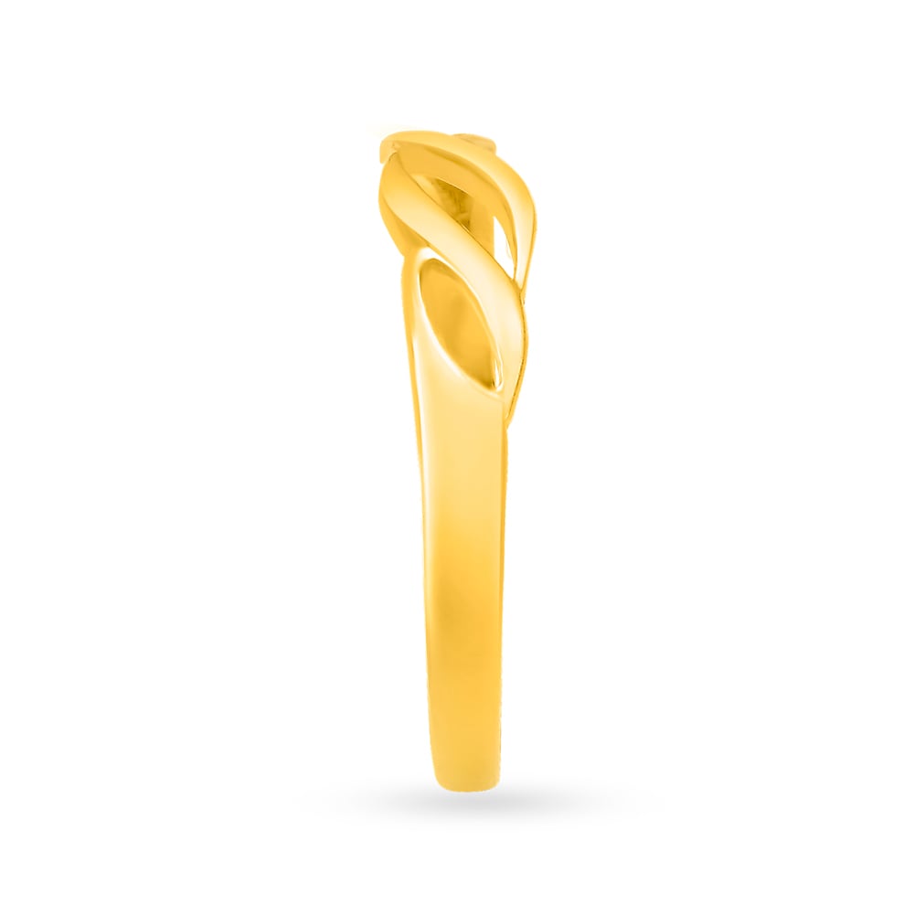 Whimsical 22 Karat Yellow Gold Waveform Finger Ring,,hi-res image number null