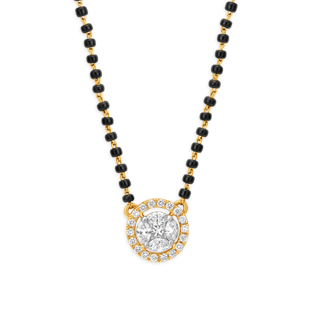 Circular Diamond Mangalsutra,,hi-res image number null