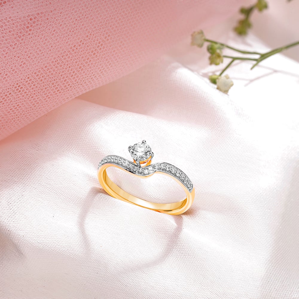 Dainty Triad Diamond Ring