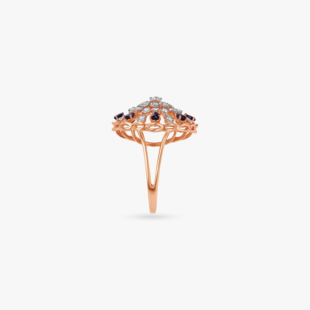 Midnight Sparkle Diamond Finger Ring,,hi-res image number null