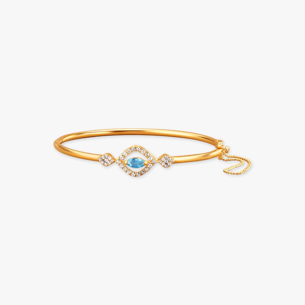 

Glint Open Polki Gold Bangle