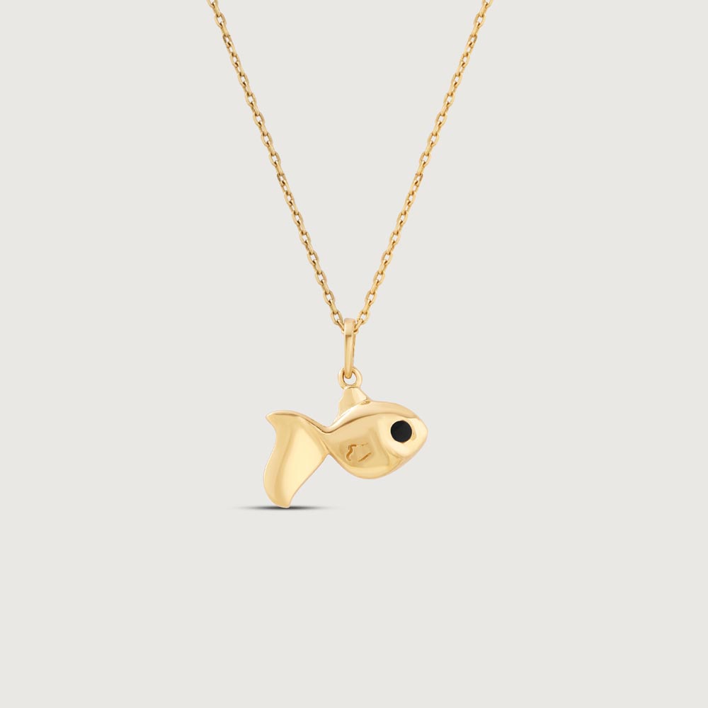 Friendly Fish Gold Pendant,,hi-res image number null