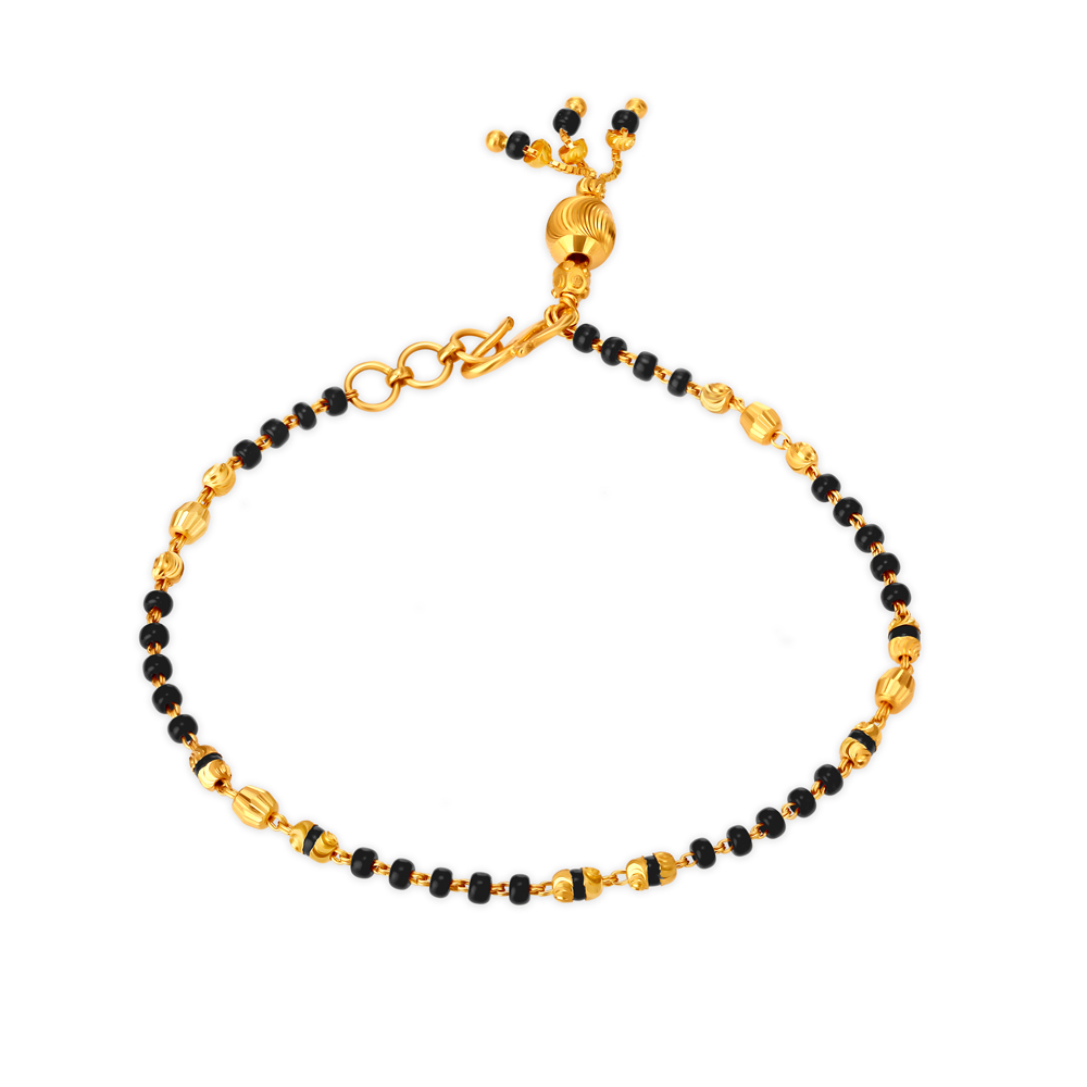 14KT Yellow Gold Diamonds-Are-Forever Mangalsutra Bracelet-sonthuy.vn