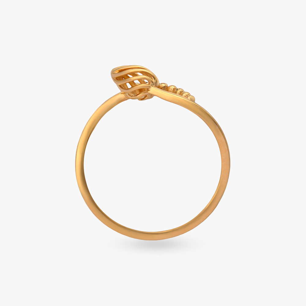 Filigree Leaf Gold Ring,,hi-res image number null