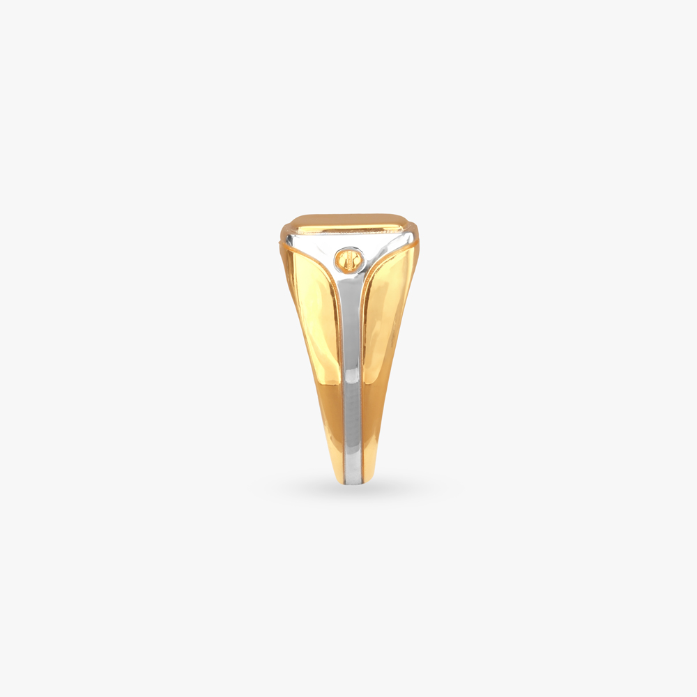 Classic Shield Gold Ring for Men,,hi-res image number null
