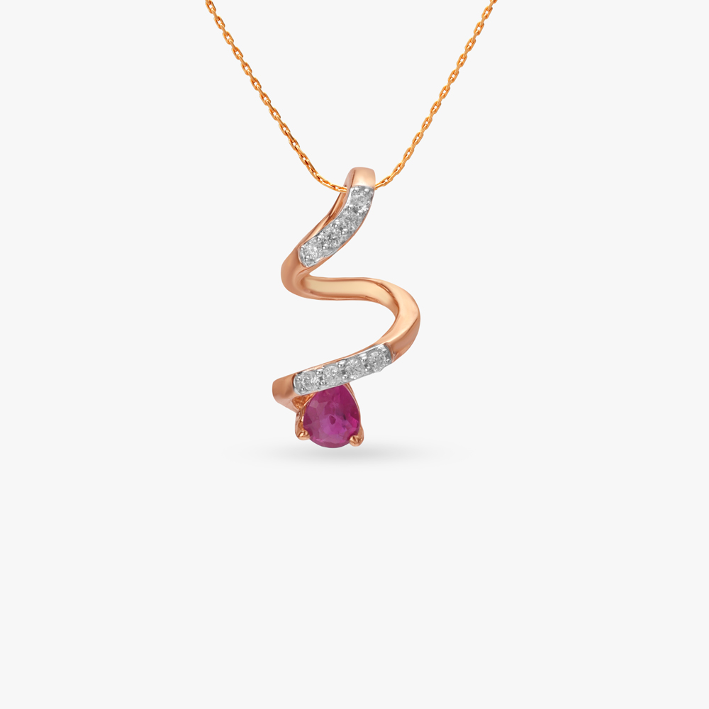 

Ripple Path Diamond Pendant