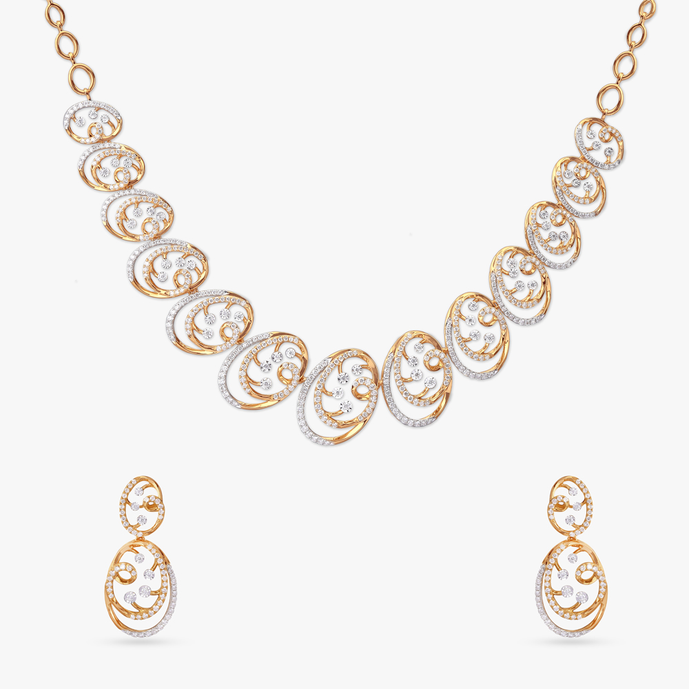 Shining Glory Diamond Necklace Set,,hi-res image number null