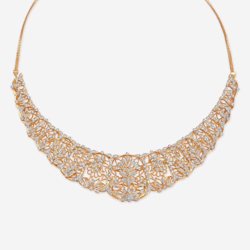 Etched Elegance Diamond Necklace Set,,hi-res image number null