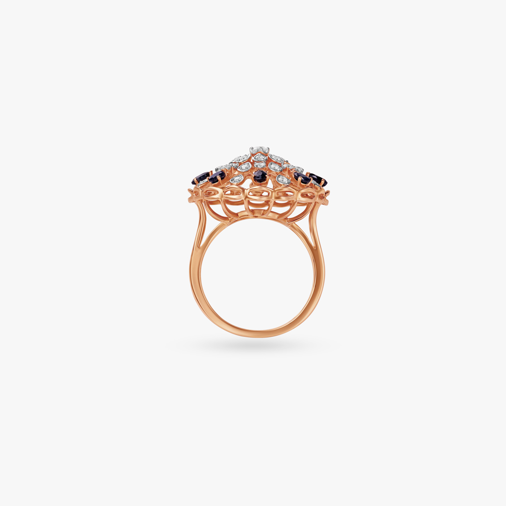 Midnight Sparkle Diamond Finger Ring,,hi-res image number null