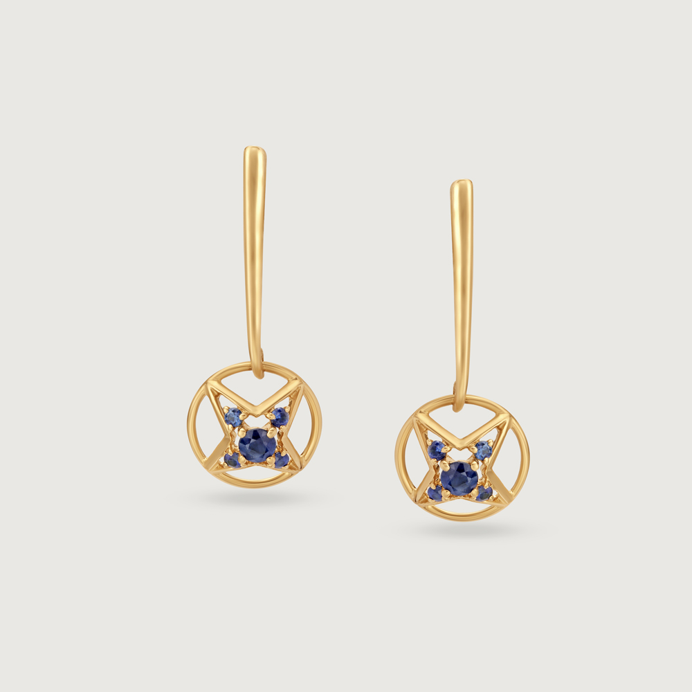 Sapphire Starscape14KT Drop Earrings,,hi-res image number null