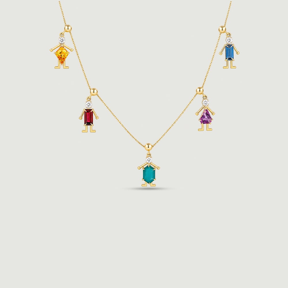 Colour Kin Multicolour Gold Necklace,,hi-res image number null