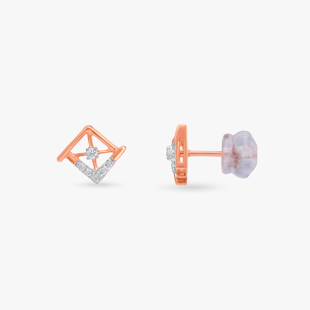 Chic Angles Diamond Stud Earrings,,hi-res image number null