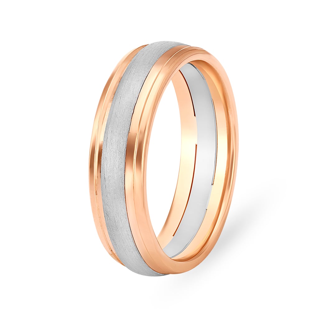 Timeless Platinum and Rose Gold Ring for Men,,hi-res image number null