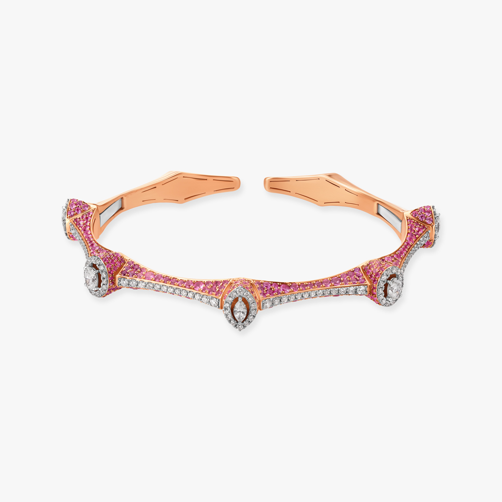 Dazzling Diamonds and Sapphire Dreams Bangle