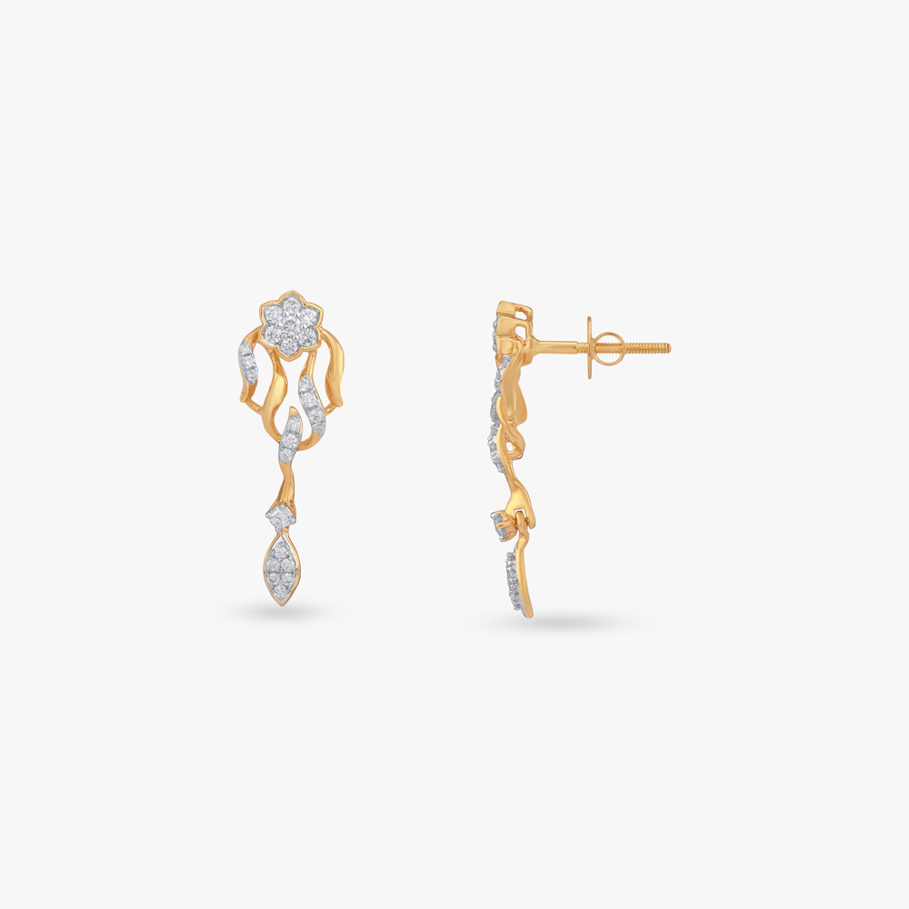Enchanted Bloom Diamond Drop Earrings,,hi-res image number null