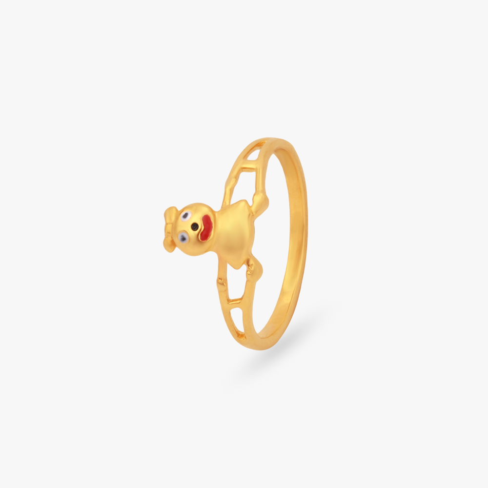 Happy Bunny Gold Ring for Kids,,hi-res image number null