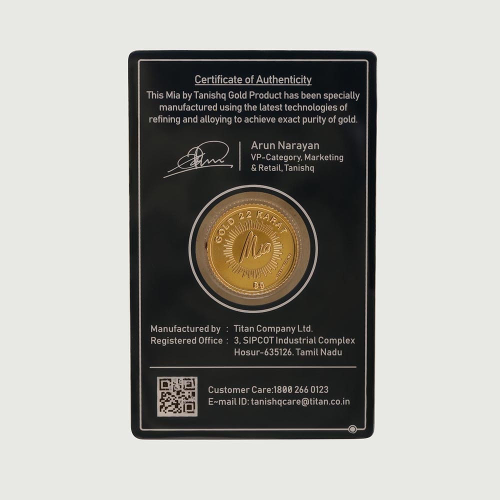 8 GM 22 Karat Stunning Lotus Gold  Coin,,hi-res image number null