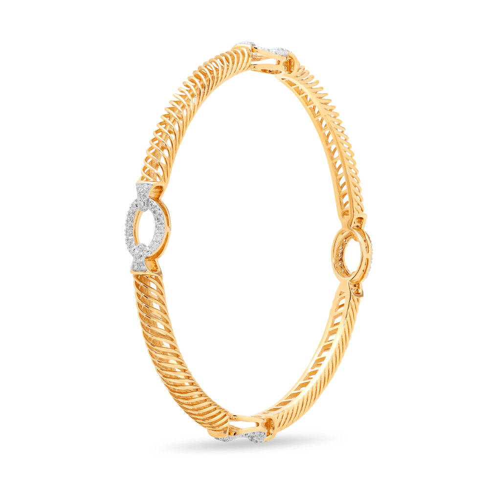 14KT Yellow Gold Classy Contemporary Bangle,,hi-res image number null