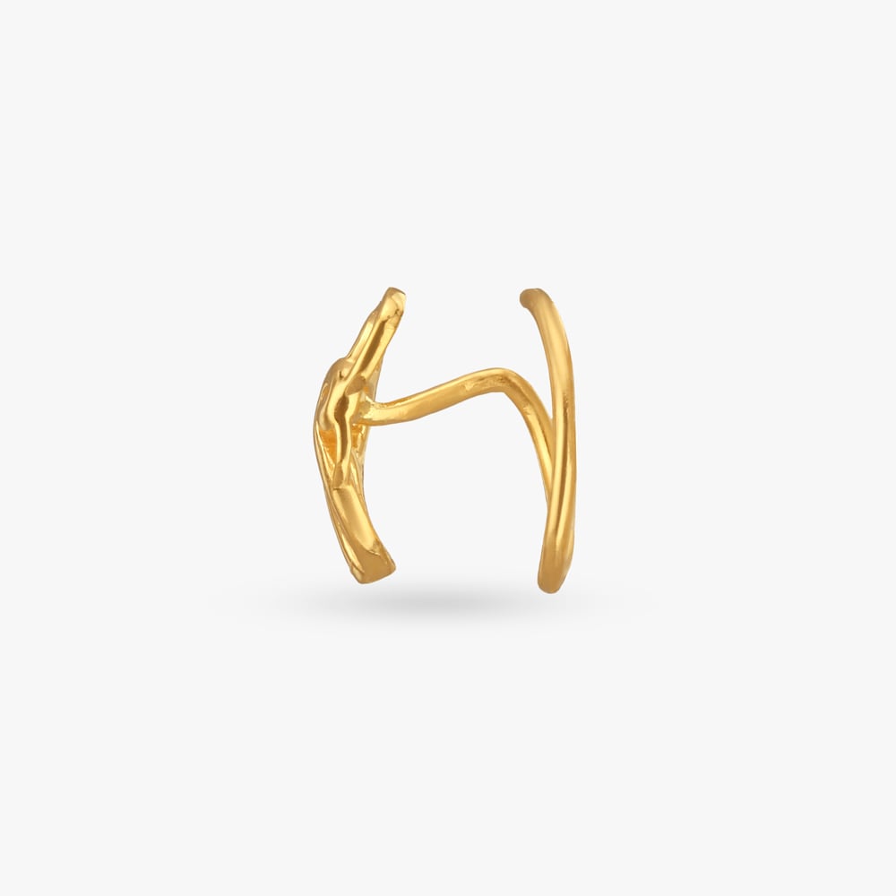 Intertwined Gold Nose Pin,,hi-res image number null