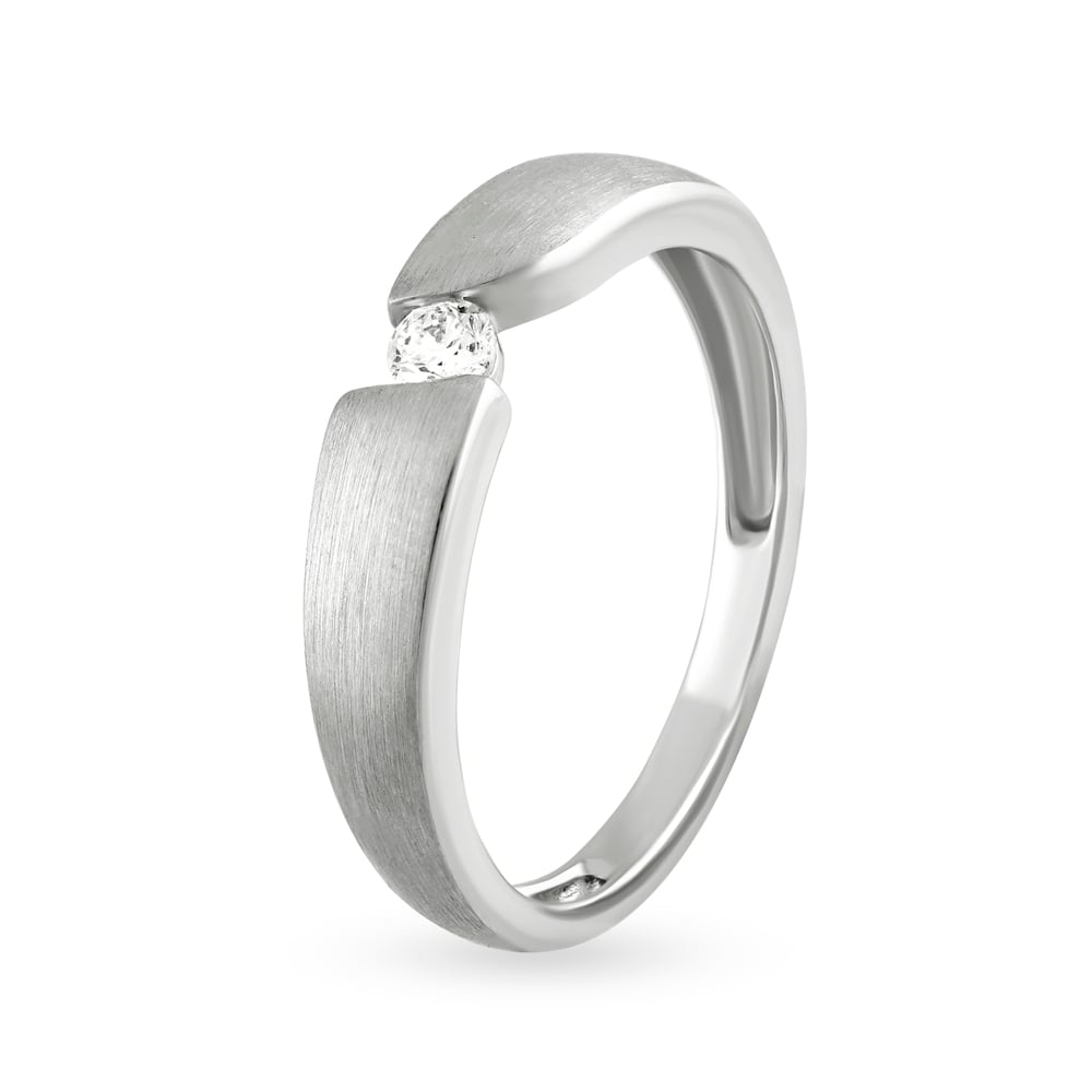 Elegant 950 Platinum Textured Band Ring,,hi-res image number null