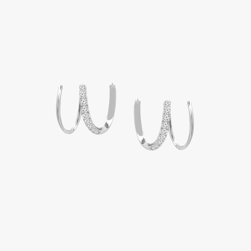 Spiral Glow Diamond Stud Earrings,,hi-res image number null