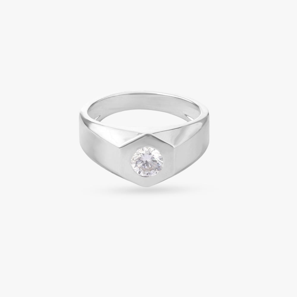 Apex Frame Solitaire Ring for Men,,hi-res image number null