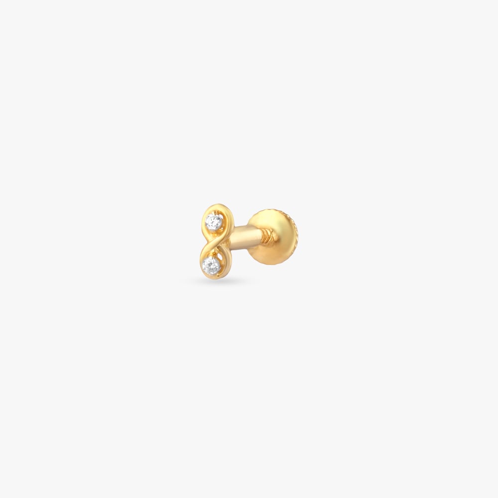 Infinite Spark Gold Nose Pin,,hi-res image number null