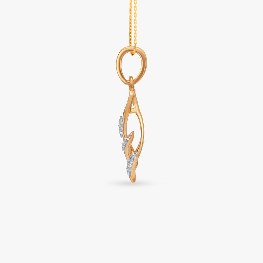 Flame Curve Diamond Pendant,,hi-res image number null