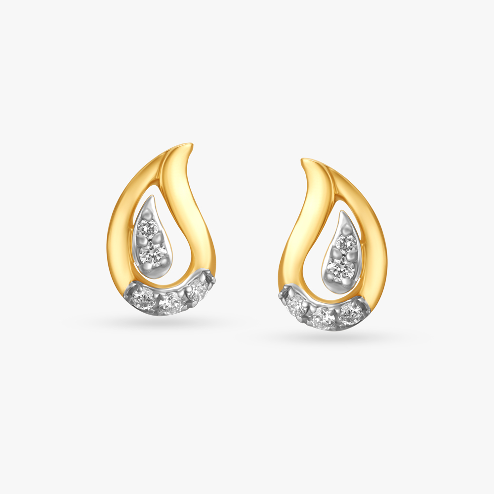 Glam Mango Diamond Stud Earrings