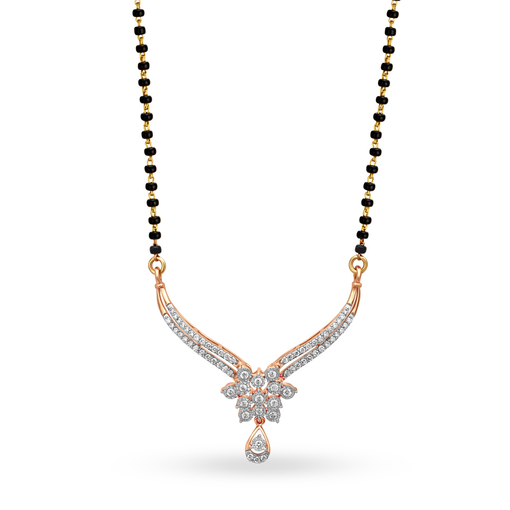 Sublime Diamond Mangalsutra in Yellow and Rose Gold,,hi-res image number null