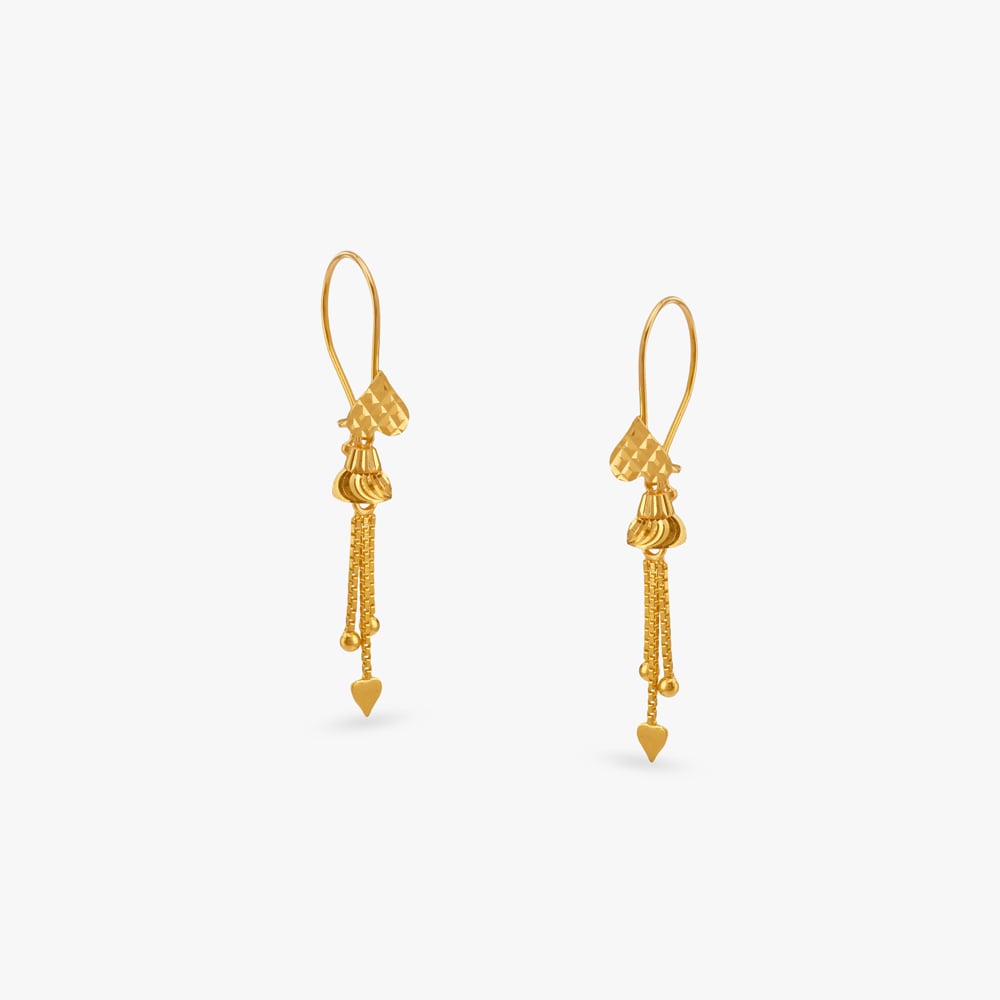 

Twilight Tassel Gold Hoop Earrings