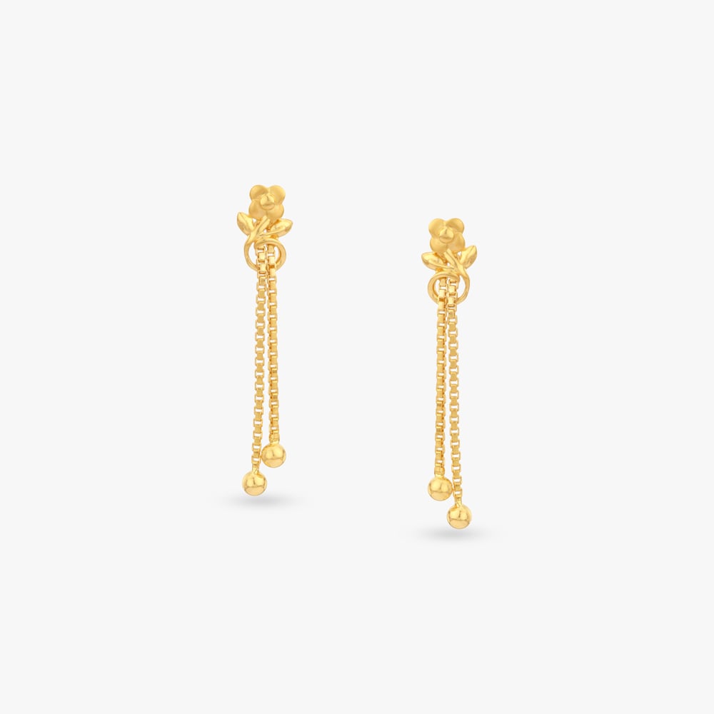 

Bloom Swing Gold Drop Earrings for Kids