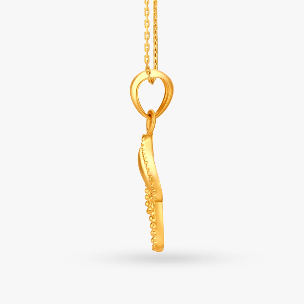Dual Tone Leaf Pendant,,hi-res image number null