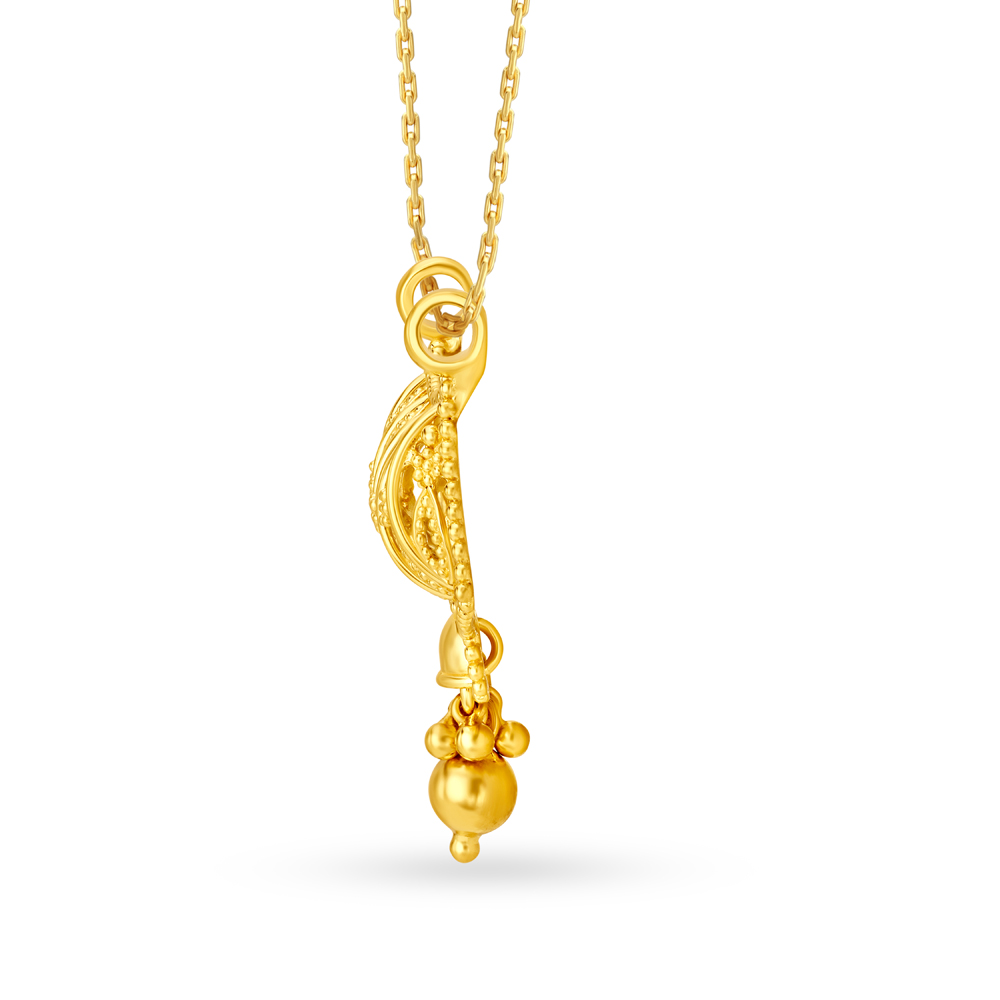 Luxuriant 22 Karat Yellow Gold Mangalsutra Pendant,,hi-res image number null