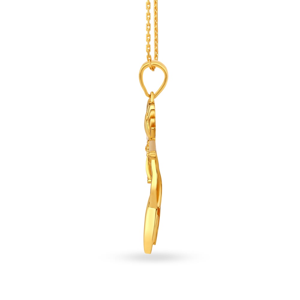 

Adorned 22 Karat Yellow Gold Krishna Pendant