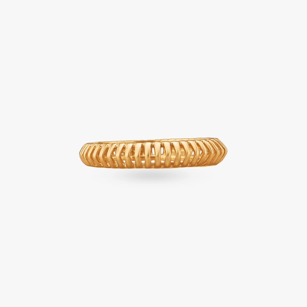 

Pulse Line Gold Ring