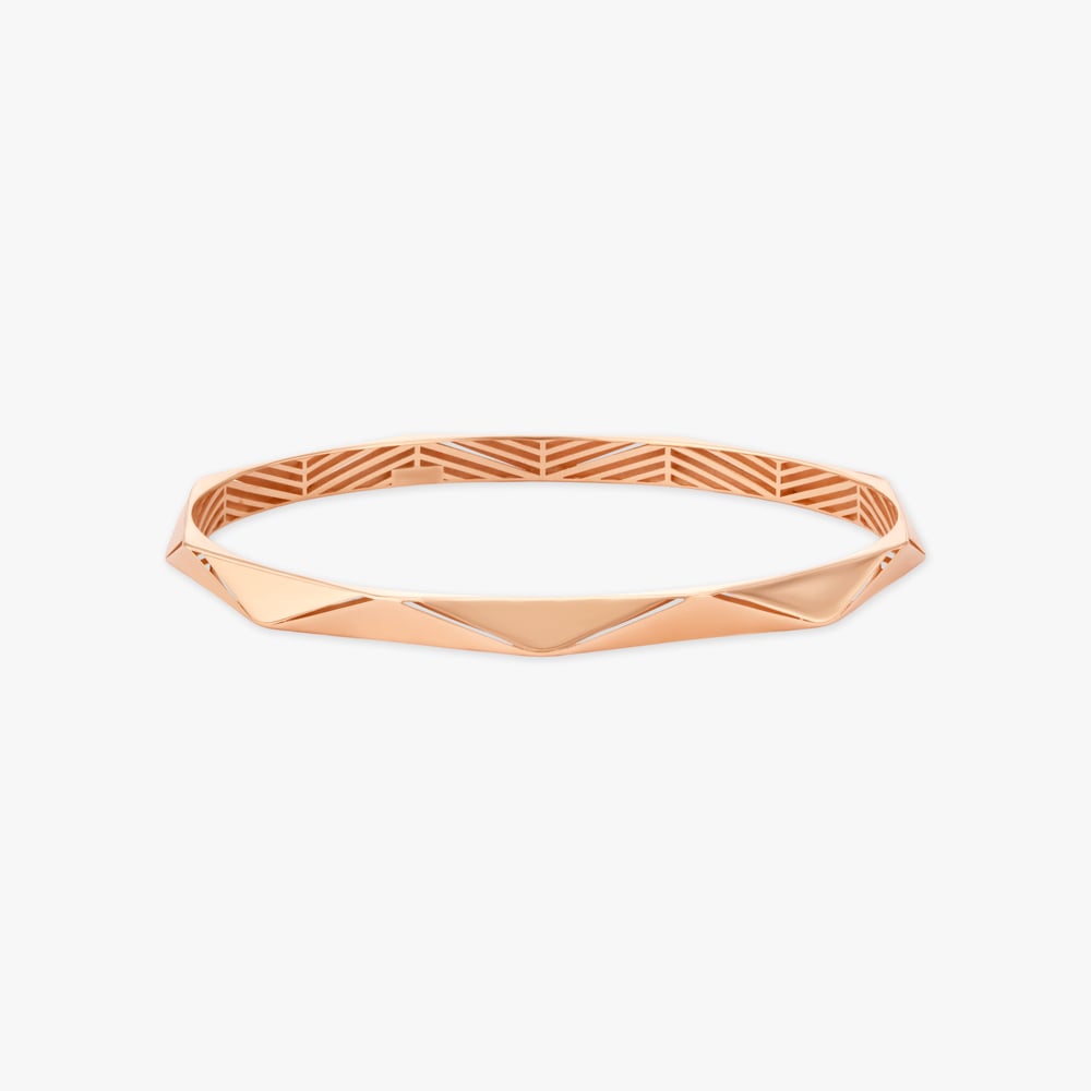 Faceted Edge Gold Bangle,,hi-res image number null