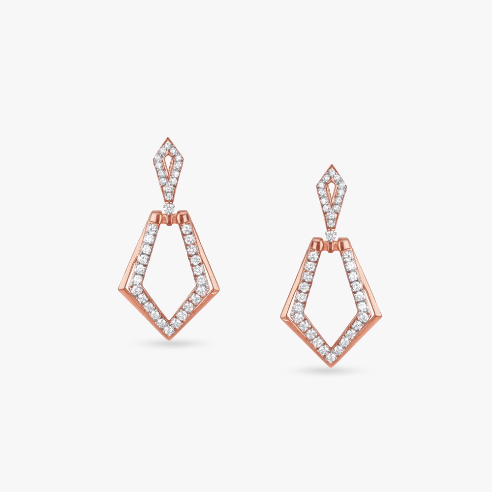 Versatile Hexa Diamond Drop Earrings,,hi-res image number null