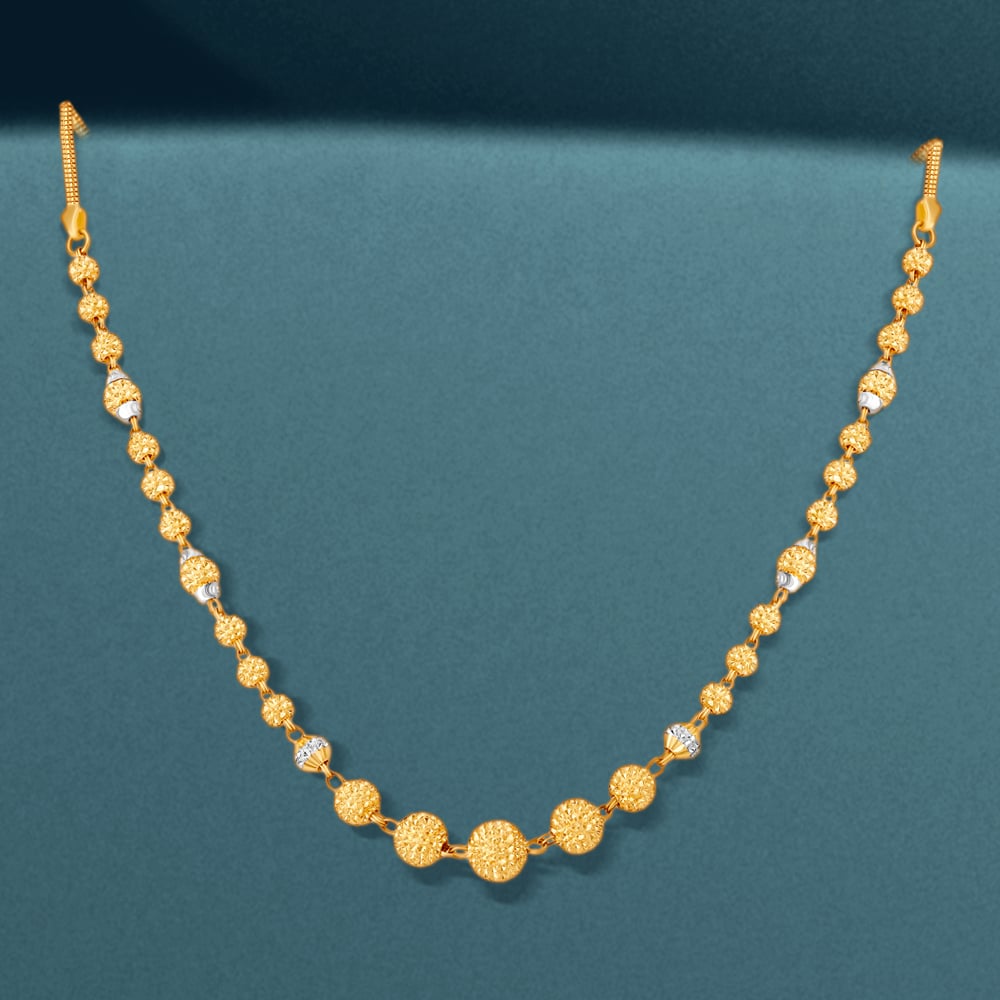

Spangled Yellow Gold Beaded Chain