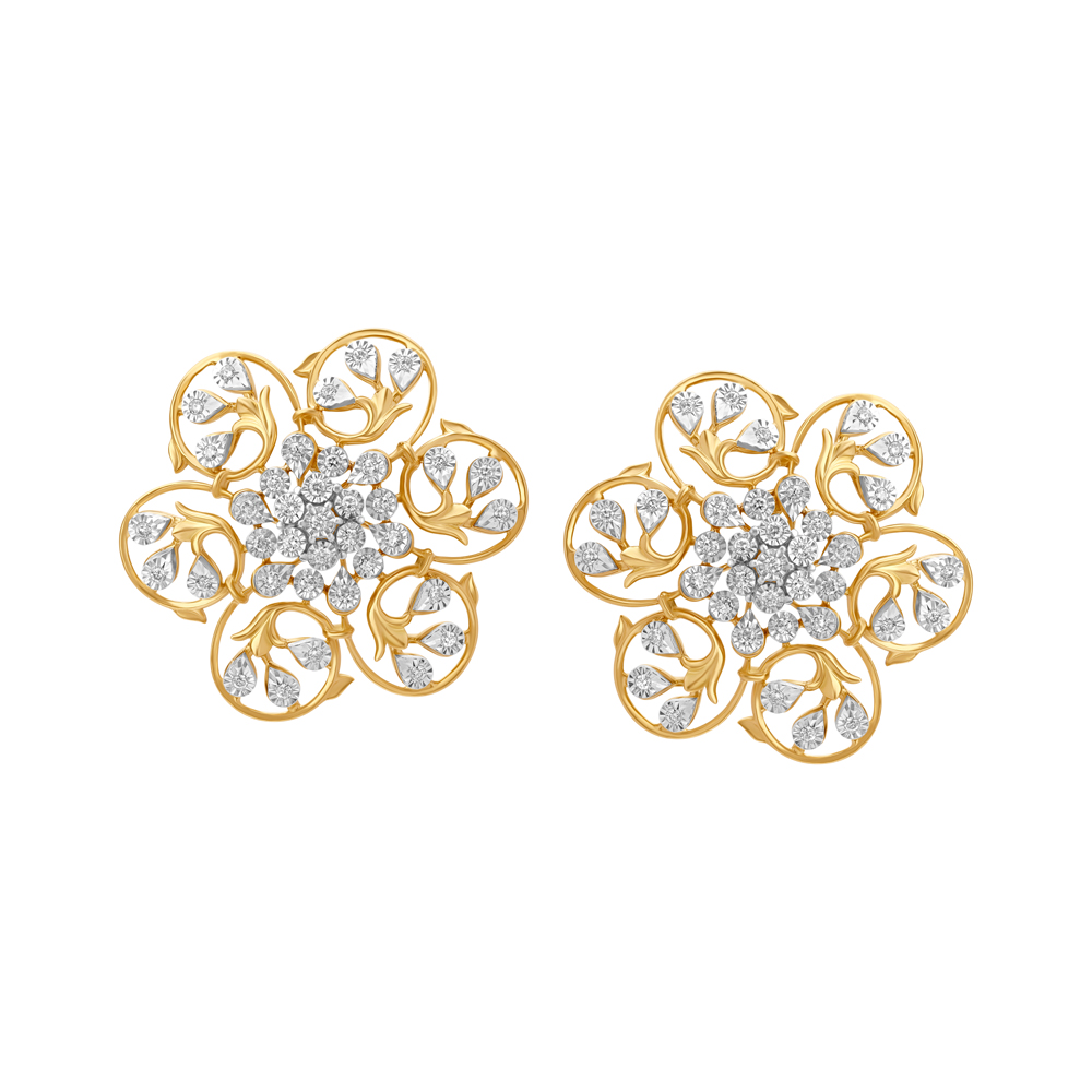 Intricate Diamond Pendant Set in a Floral Pattern,,hi-res image number null