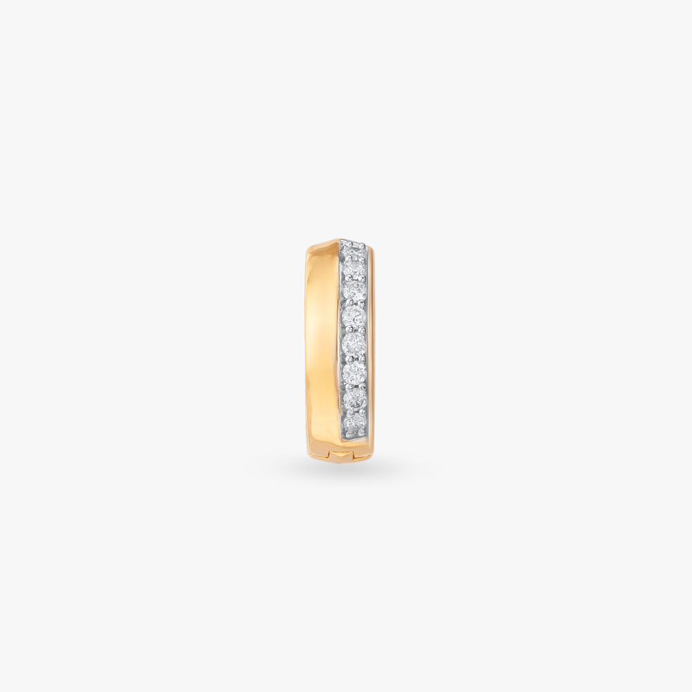 

Iconic Power Diamond Hoop Earrings For Men