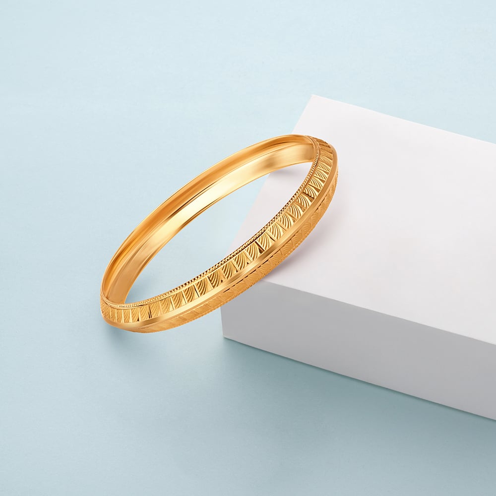 Dazzling Gold Kada for Men,,hi-res image number null