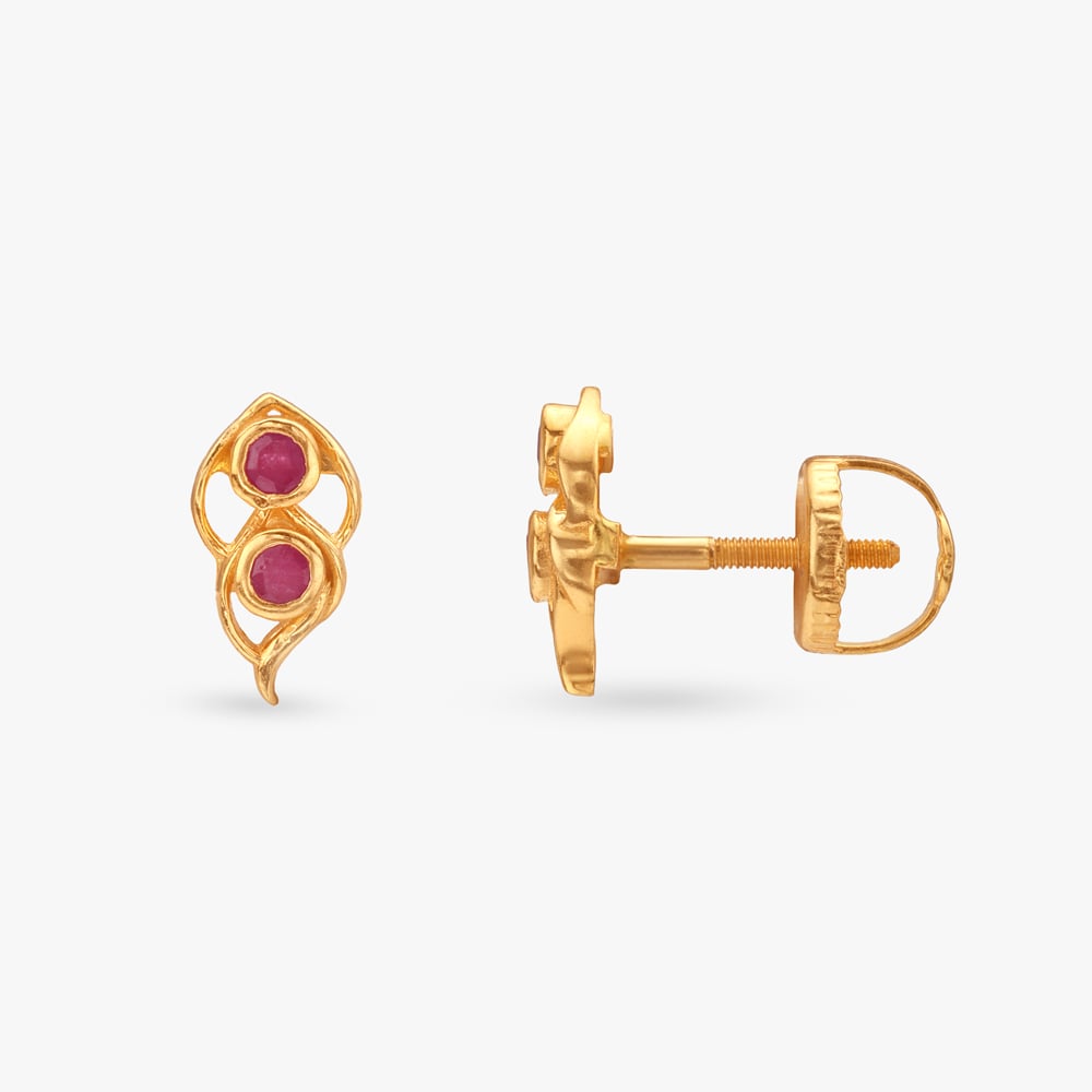 Graceful Curves Ruby Pendant and Earrings Set,,hi-res image number null
