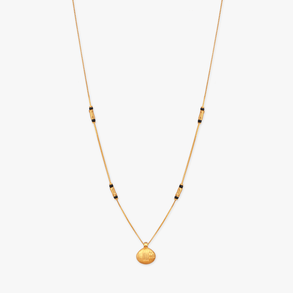 Ribbed Dome Gold Mangalsutra,,hi-res image number null