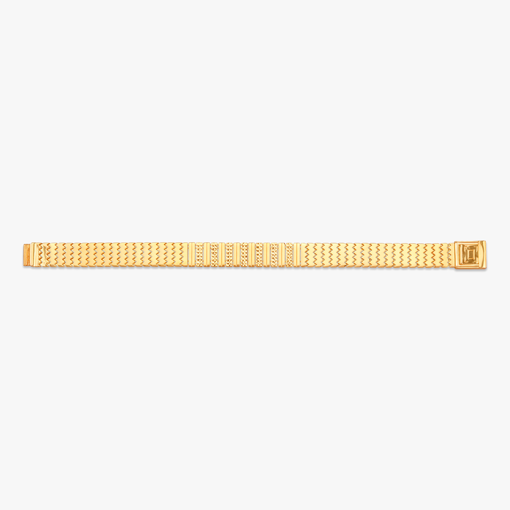Regal Patterns Gold Bracelet for Men,,hi-res image number null
