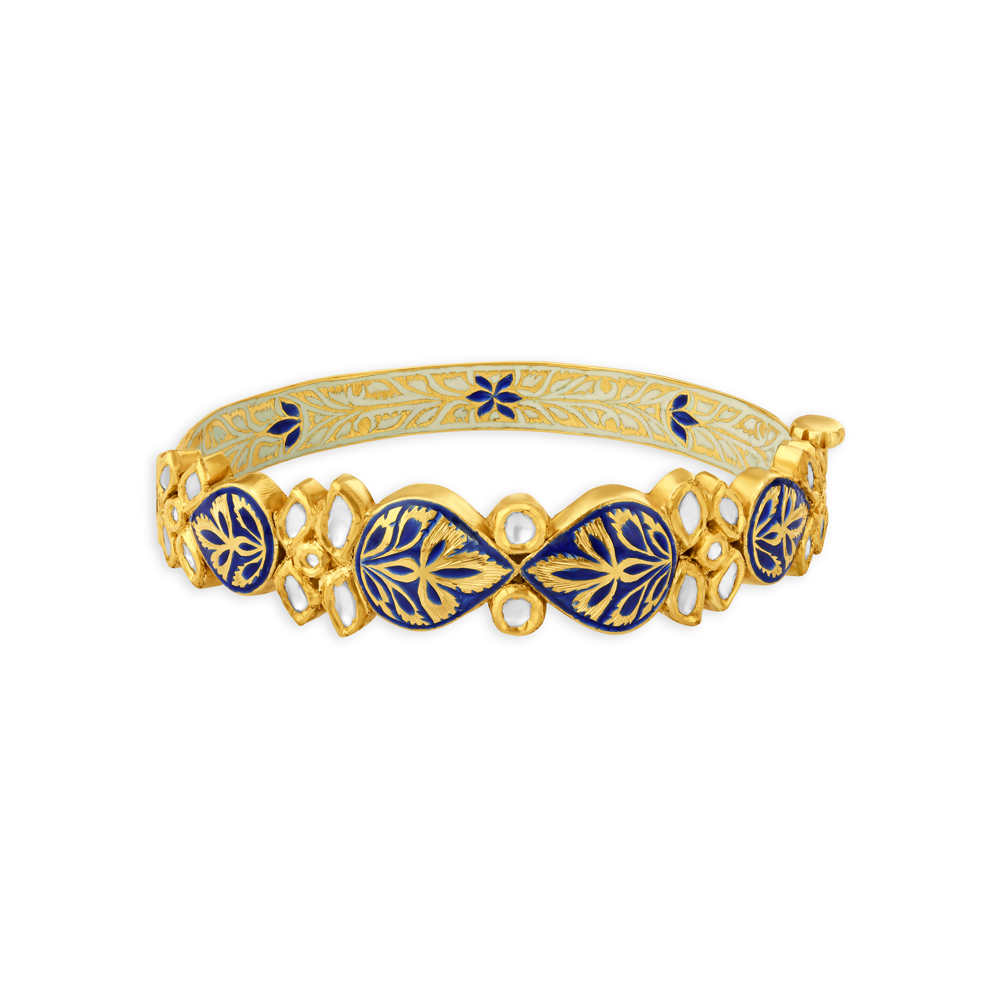 Opulent Gold and Kundan Polki Bangle,,hi-res image number null